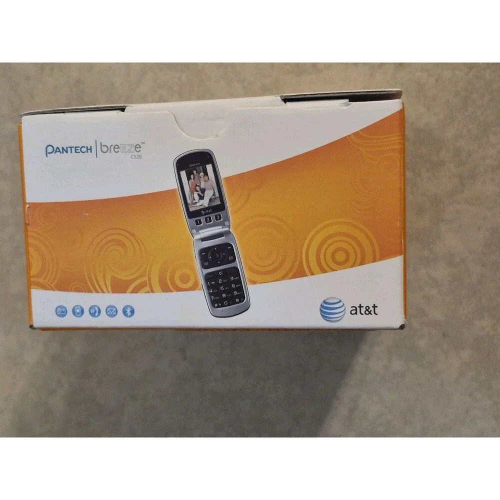 Pantech Breeze C520 Cellular Flip Phone AT&T Black Rare 2009